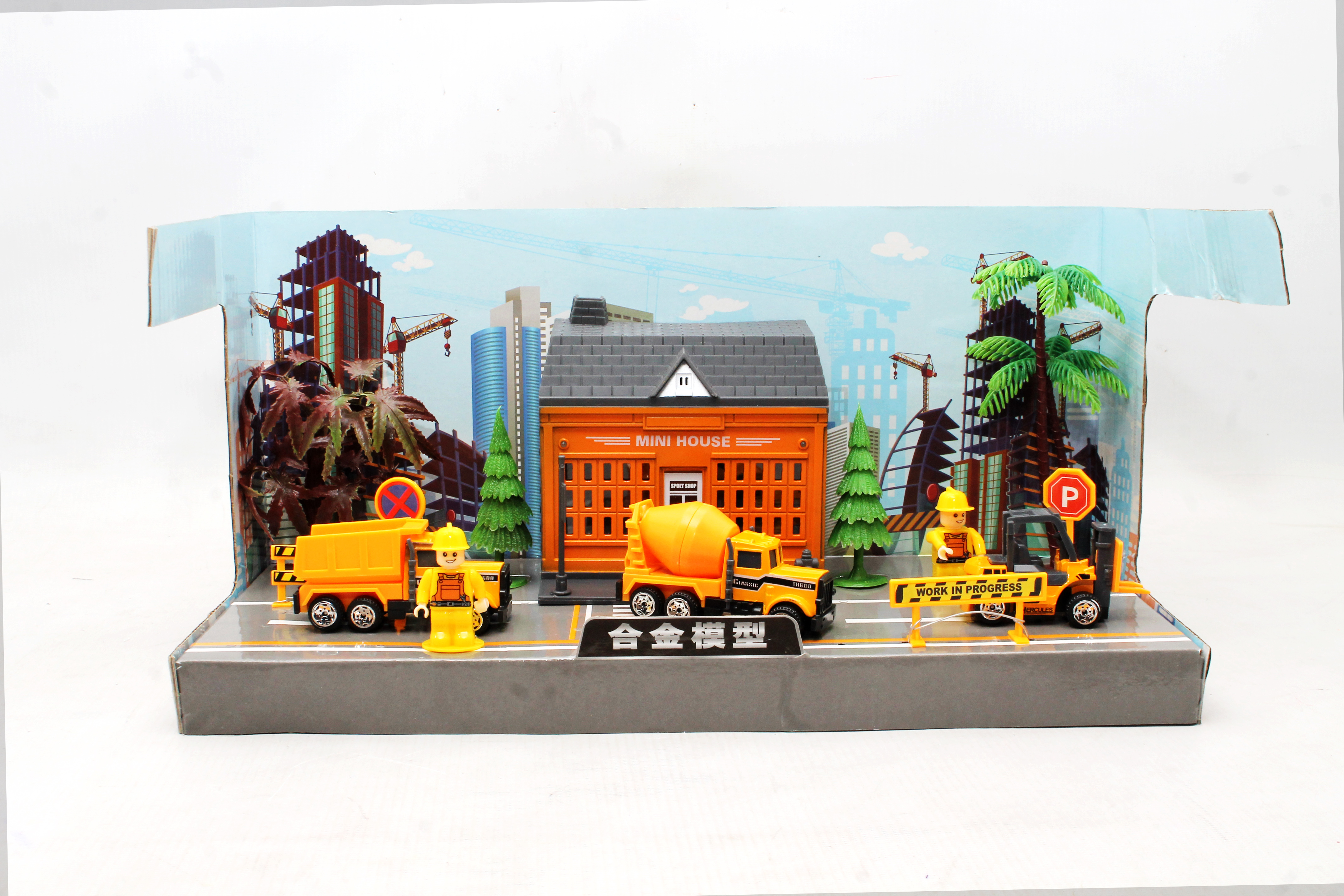 D/c Rumah+Truk Kontruksi Acc Cars Box Wind @24