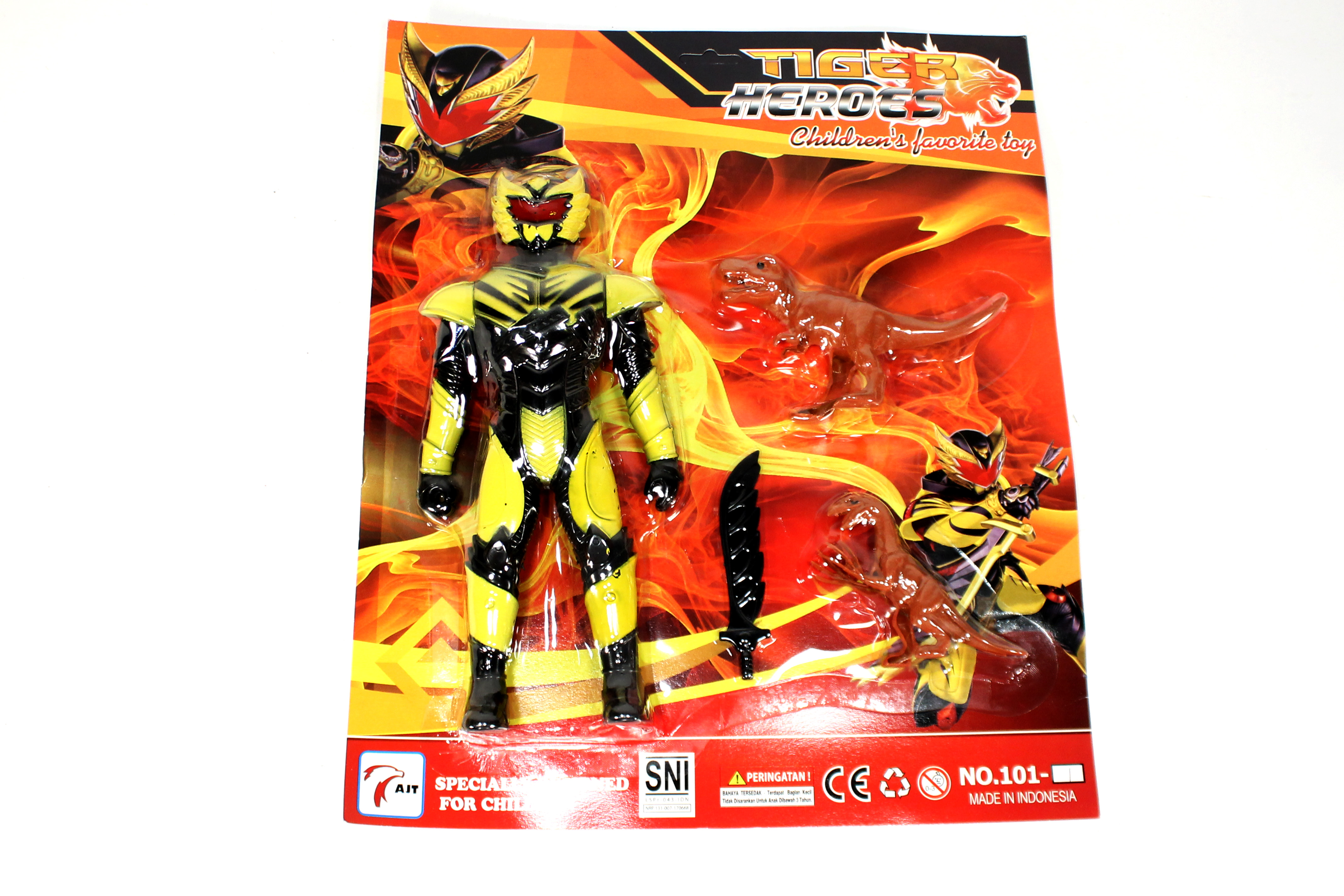 ^Robot + 2 Dinosaurus + Pedang Tiger Heroes Press @90