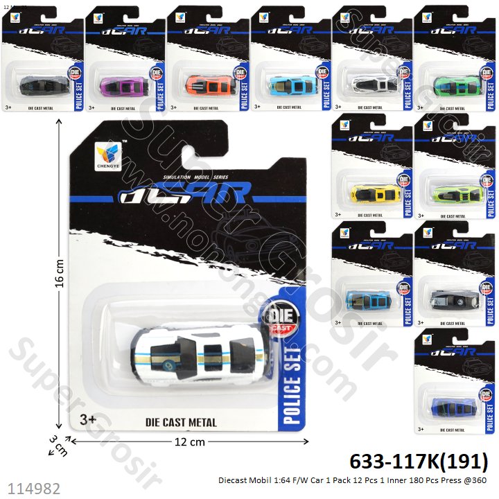 Diecast Mobil Skala Hot Wheels 1:64 F/W Car 1 Pack 12 Pcs 1 Inner 180 Pcs Press @360