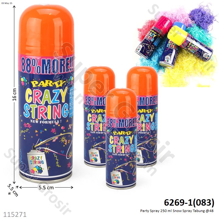 Party Spray 250 ml Snow Spray Tabung @48