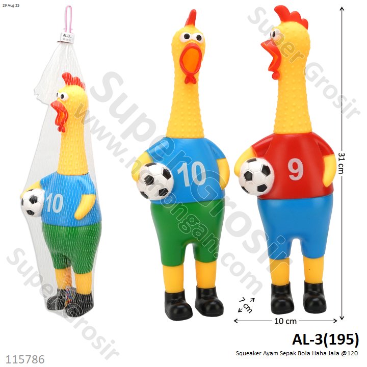 Boneka Cit-cit Ayam Sepak Bola Haha Jala @120