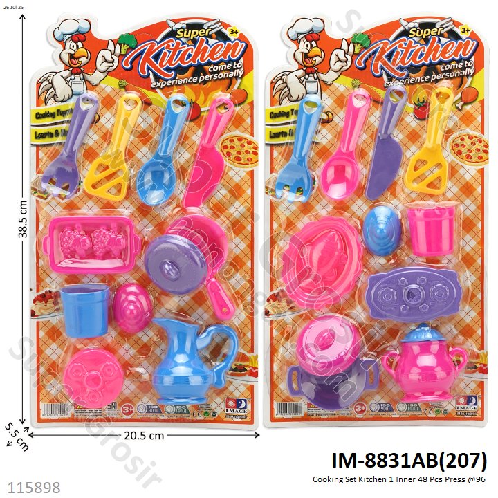 Cooking Set Kitchen 1 Inner 48 Pcs Press @96