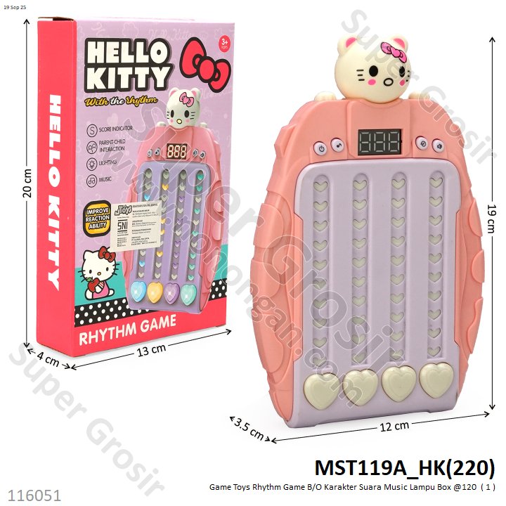 Game Toys Rhythm Game B/O Karakter Suara Music Lampu Box @120