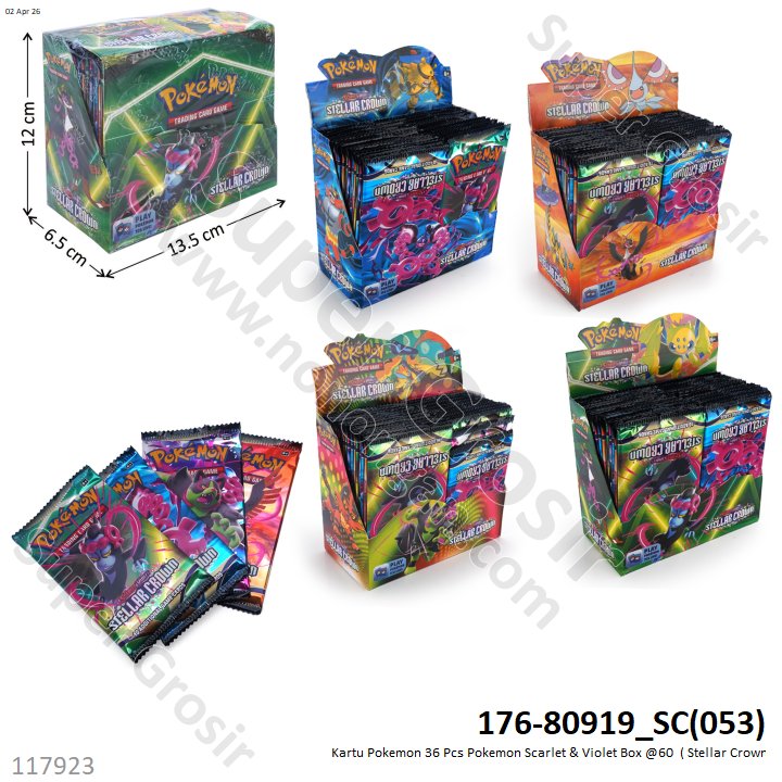 Kartu Pokemon 36 Pcs Pokemon Scarlet &amp; Violet Box @60