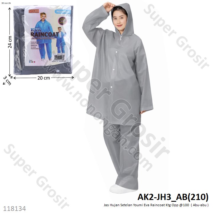 Jas Hujan Setelan Youmi Eva Raincoat Ktg Opp @100