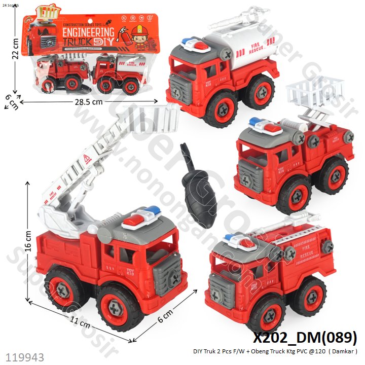 DIY Truk 2 Pcs F/W + Obeng Truck Ktg PVC @120