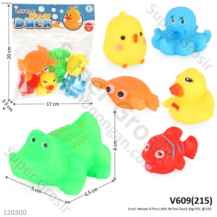 Vinyl Hewan 6 Pcs Little Yellow Duck Ktg PVC @192