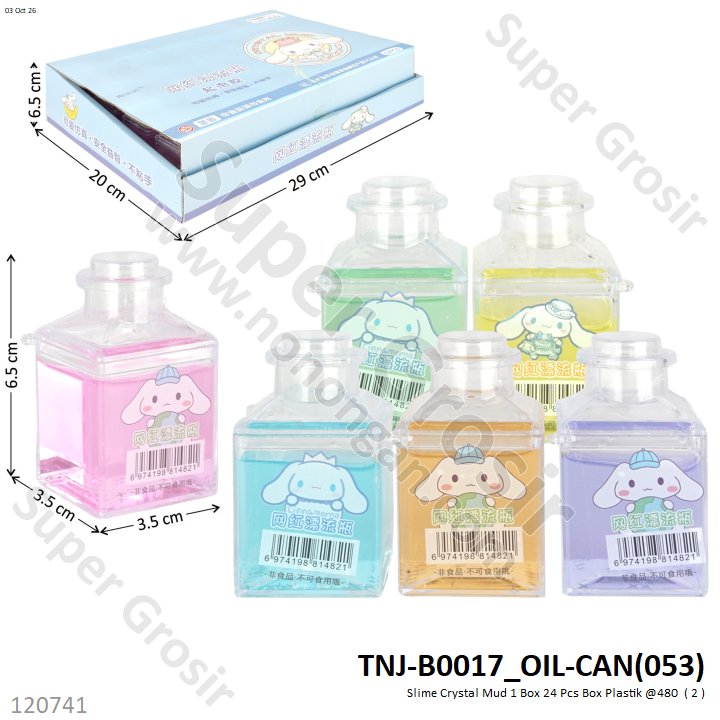 Slime Crystal Mud 1 Box 24 Pcs Box Plastik @480