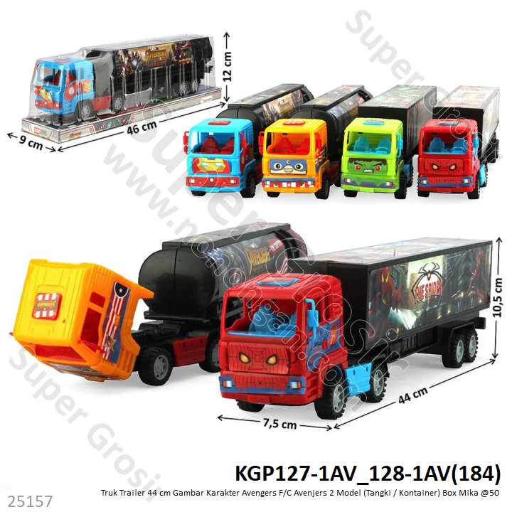 Truk Trailer (Box / Tangki) Avengers F/C 44 cm Avenjers Box Mika @50