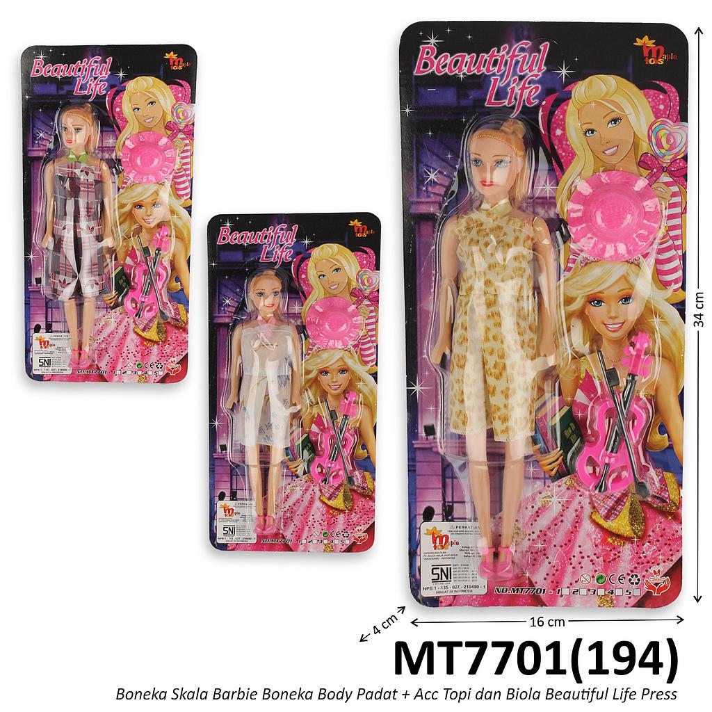 Boneka Barbie Set Biola dan Topi Beautiful Life Press @288
