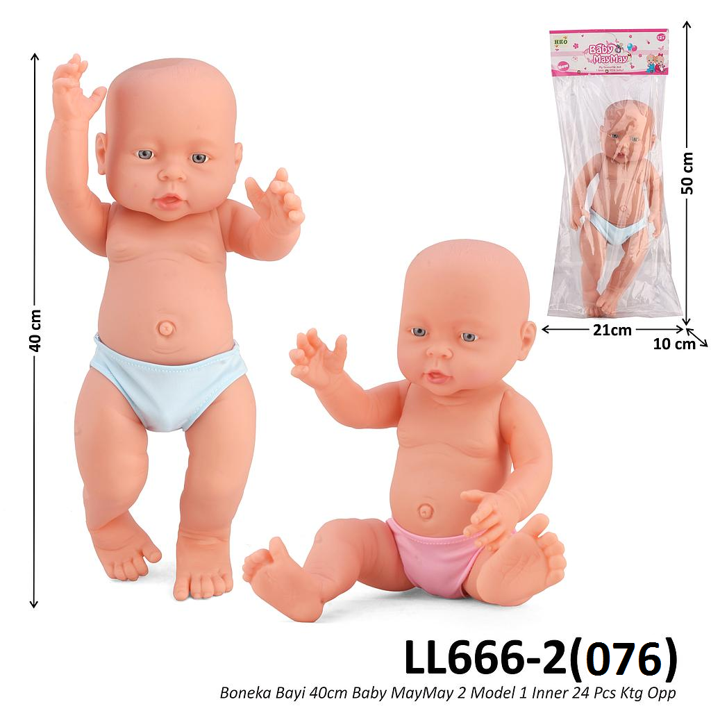 Boneka Bayi Gender Karet 40 cm Baby MayMay 1 Inner 24 Pcs Ktg Opp @48