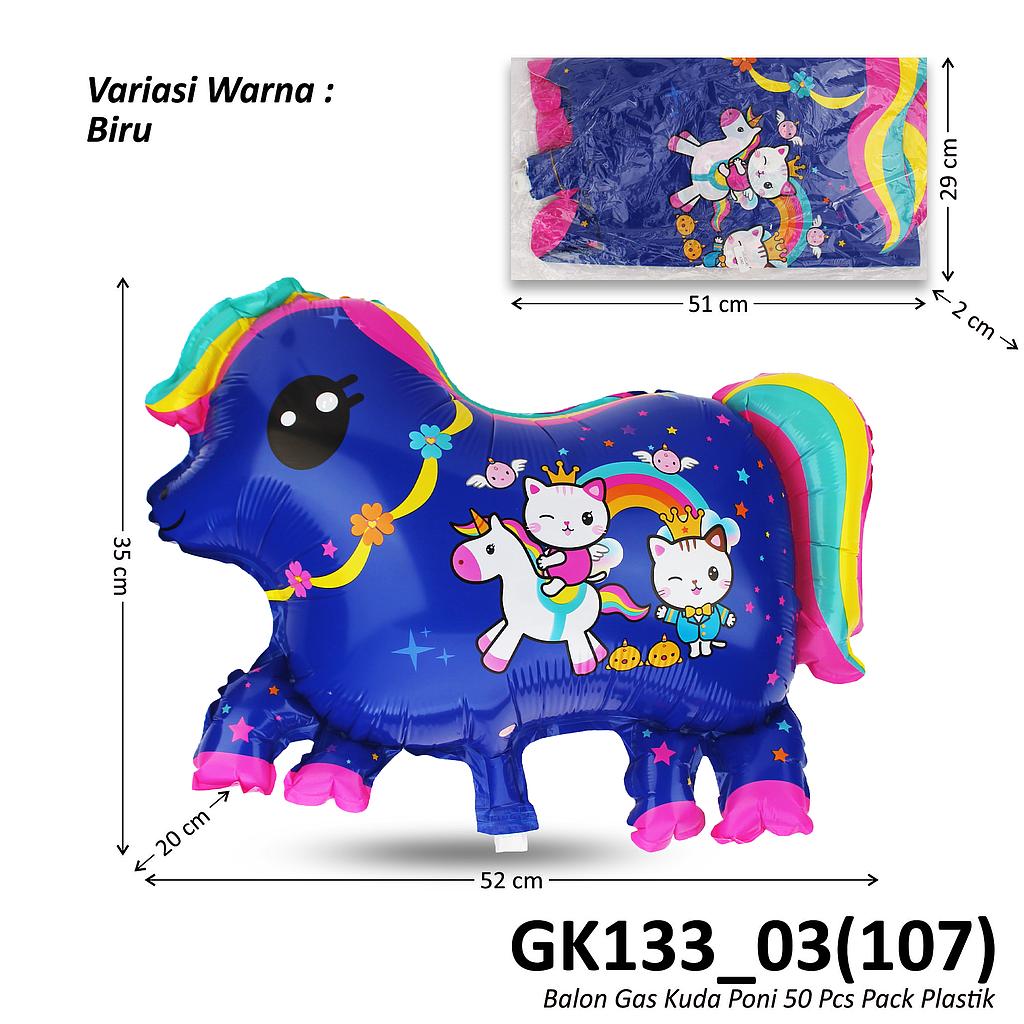 Balon Gas Kuda Poni 50 Pcs Pack Plastik @60 