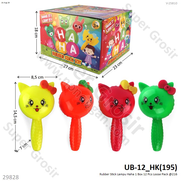 Mainan Lampu Rubber Stick Haha 1 Box 12 Pcs Loose Pack @216