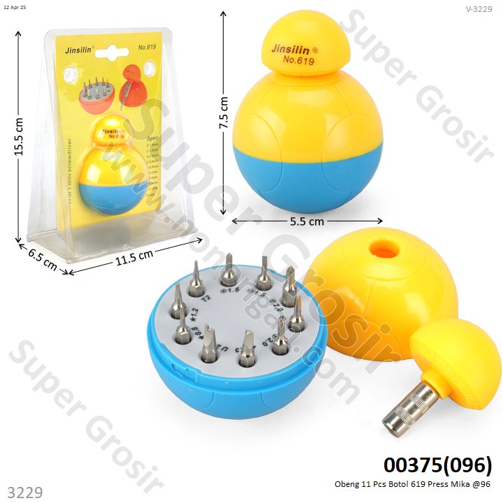 Obeng Set 11 In 1 Jinsilin 00375 Press Mika @96