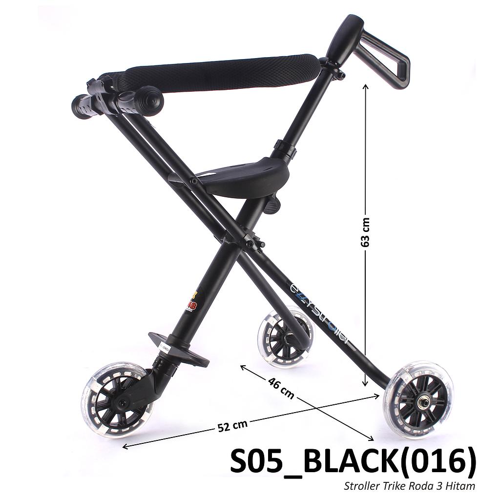 Stroller Anak Roda 3 Nyala Hitam Ezzy Stroller Ktg Opp @6