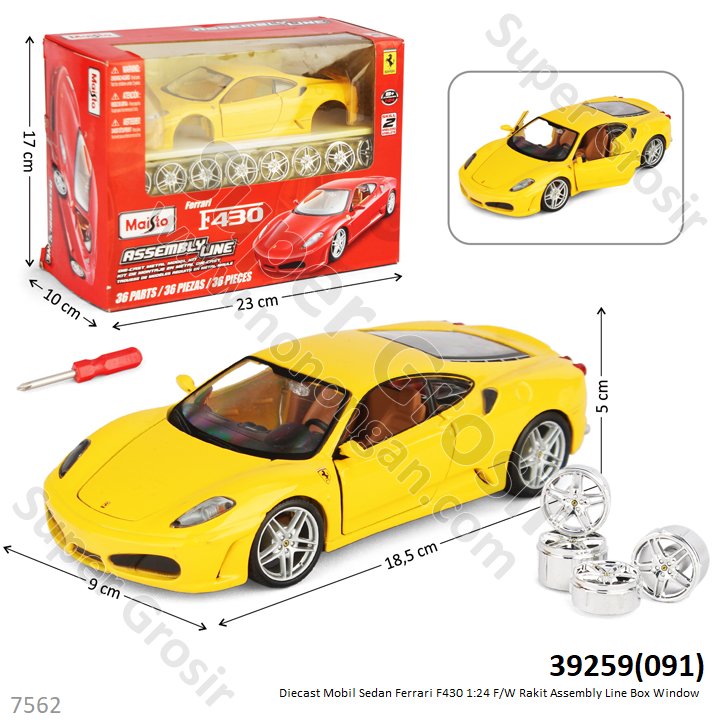Diecast Ferrari F430 1:24 Maisto Assembly Line Box Window 