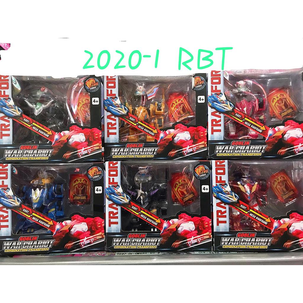 Robot Deform Monkart Set Kartu Transform Goblin War Chariot Box Window @36