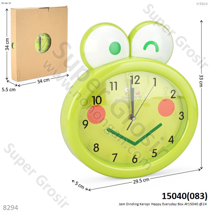 Jam Dinding Keropi Happy Everyday Box AY15040 @24