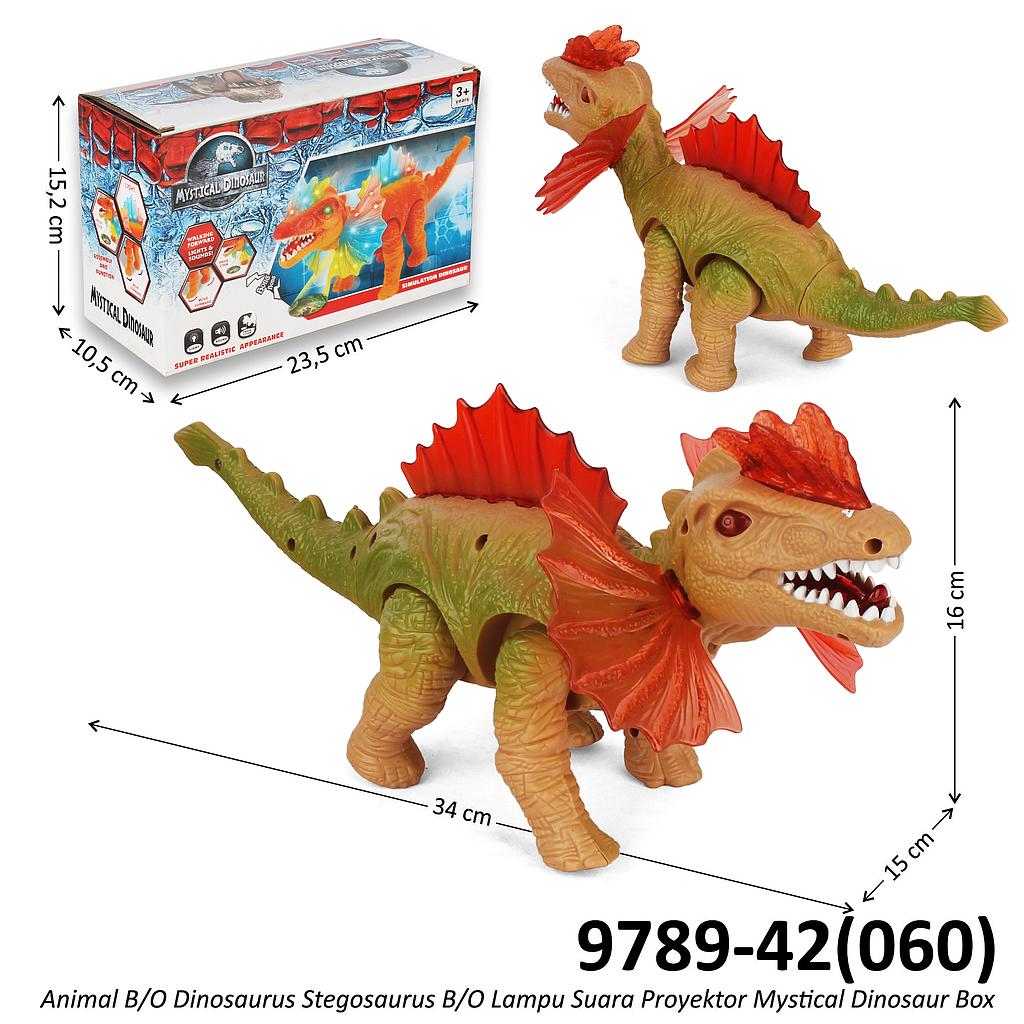 Dinosaurus Dilophosaurus B/O Jalan Suara Lampu Proyektor Mystical Dinosaur Box @60