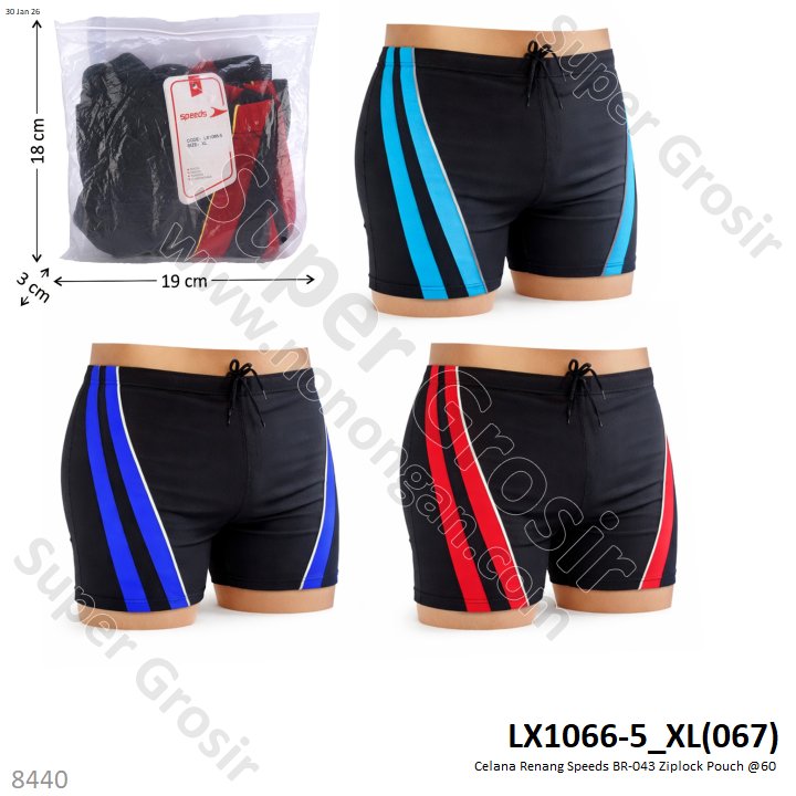 Celana Renang Speeds BR-043 Ziplock Pouch @60