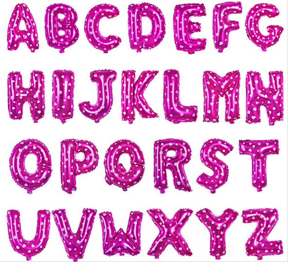Balon Foil Huruf Pink 1 Pack 50 Pcs Loose Pack @1000