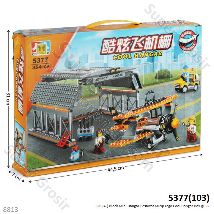 Mini Block Hanggar Pesawat Cool Hangar Box @36