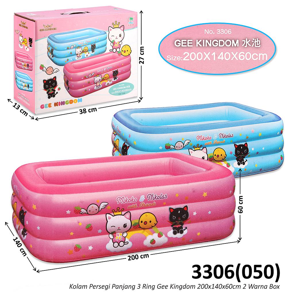 Kolam Renang Anak 3 Ring 200x140x60 cm Gee Kingdom Box @4