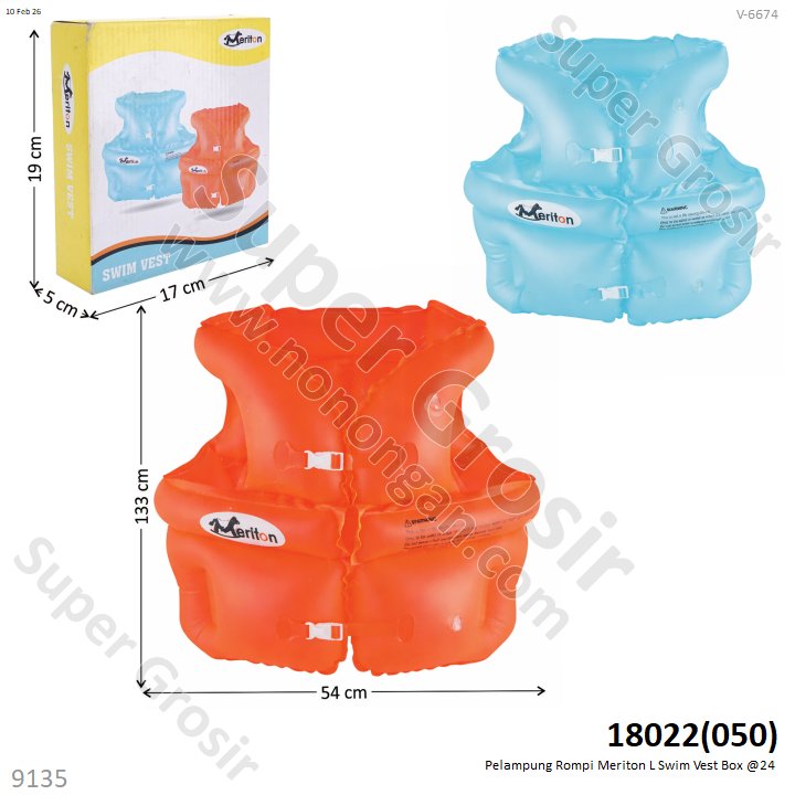 Pelampung Rompi Meriton L 133x54 cm Swim Vest Box @24