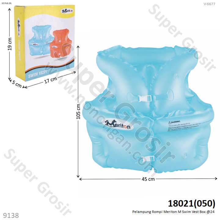 Pelampung Rompi Meriton M 105x45 cm Swim Vest Box @24
