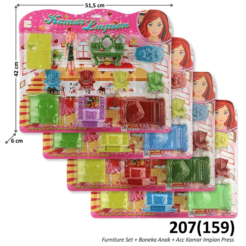 Furniture Set Boneka Kamar Impian Press @35