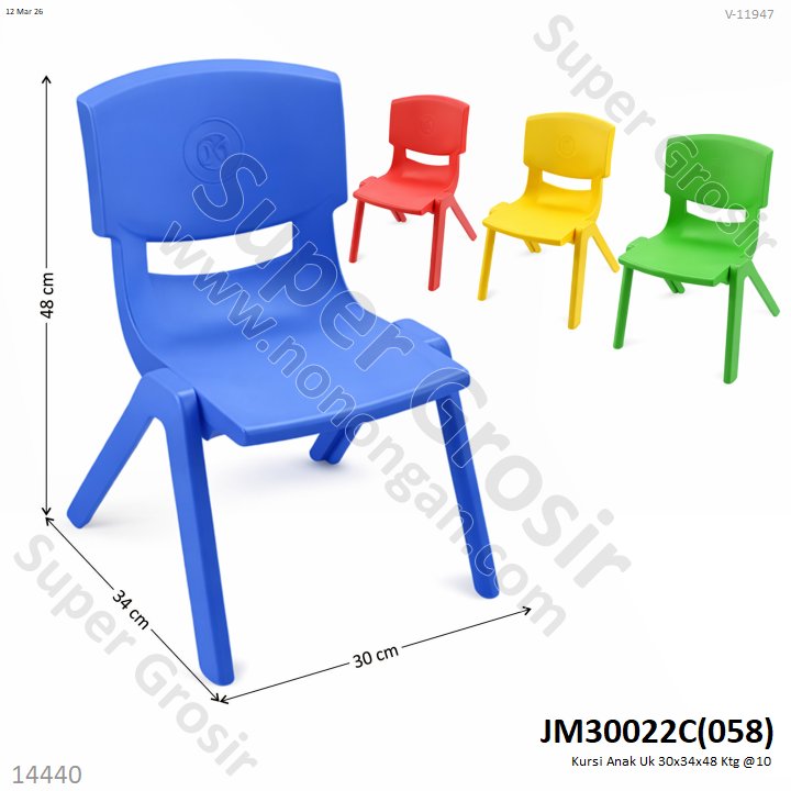 Kursi Belajar Anak Uk 30x34x48 Ktg @10