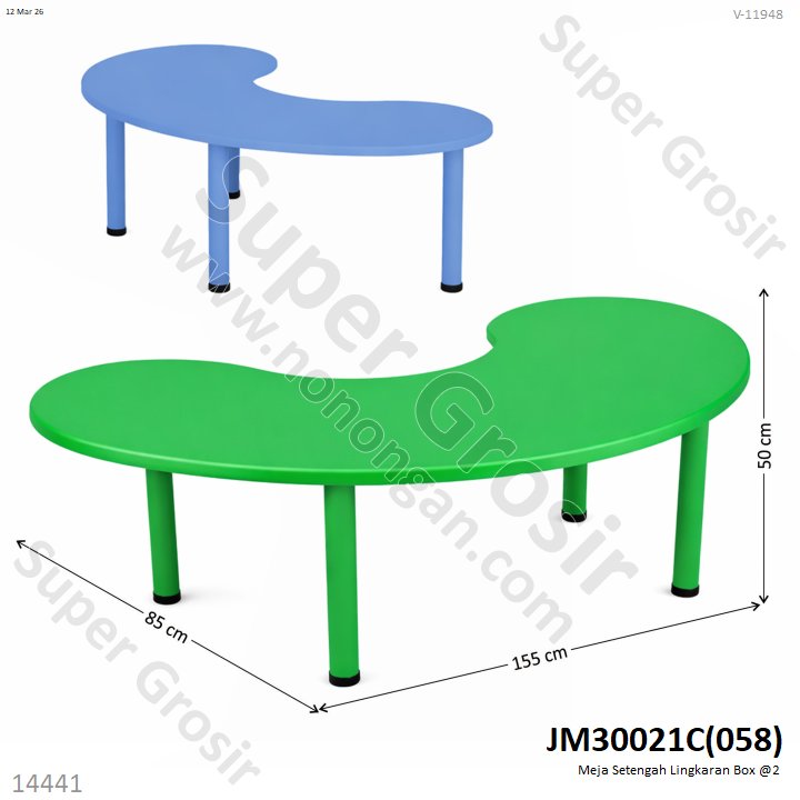 Meja Setengah Lingkaran Box @2