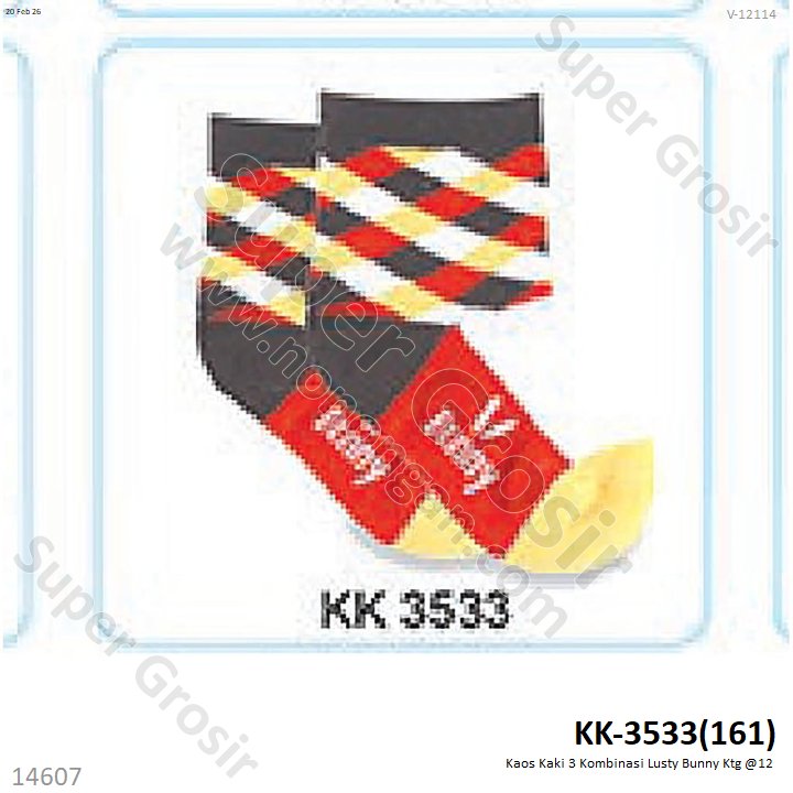 Kaos Kaki 3 Kombinasi Lusty Bunny Ktg @12