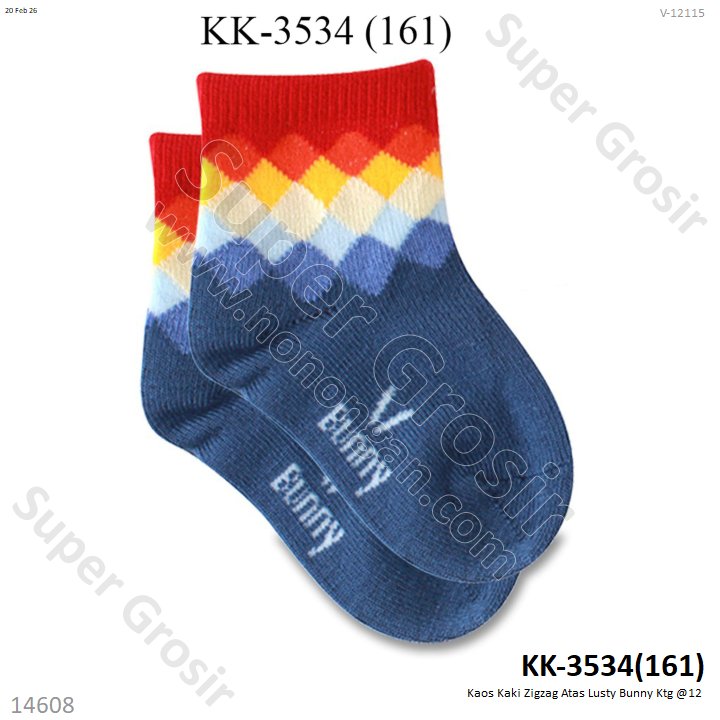 Kaos Kaki Zigzag Atas Lusty Bunny Ktg @12