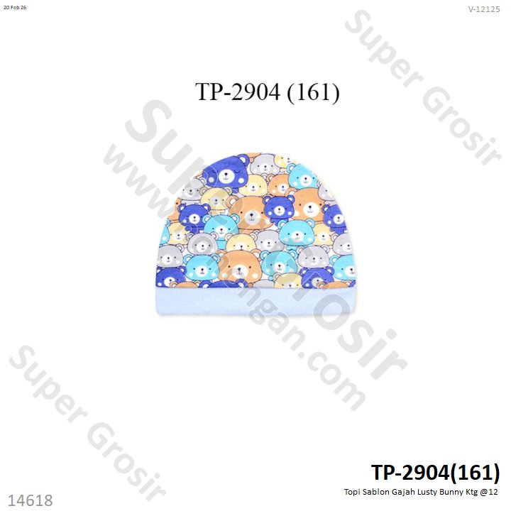 Topi Sablon Gajah Lusty Bunny Ktg @12
