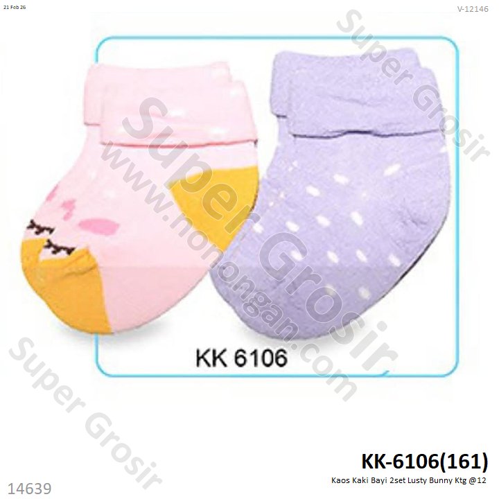 Kaos Kaki Bayi 2set Lusty Bunny Ktg @12