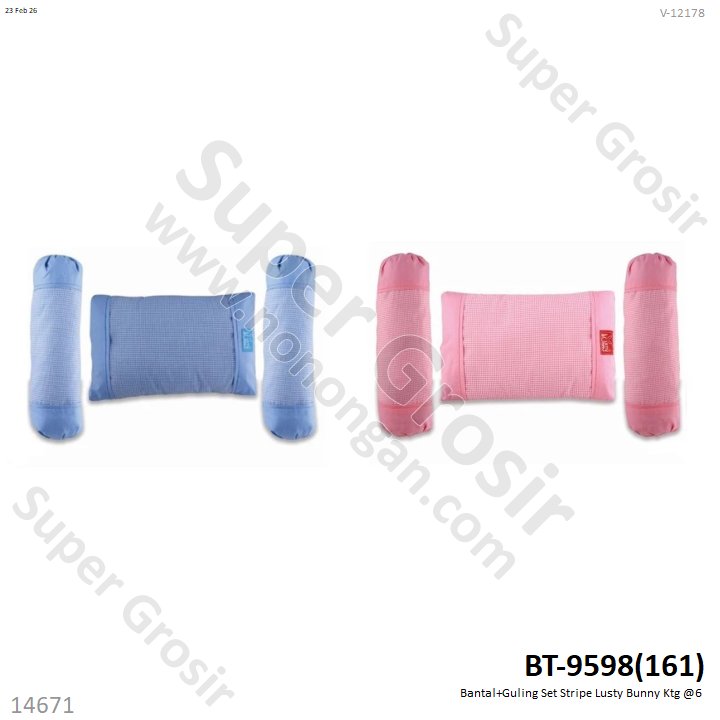 Bantal+Guling Set Stripe Lusty Bunny Ktg @6