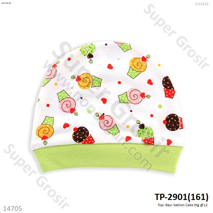 Topi Bayi Sablon Cake Ktg @12