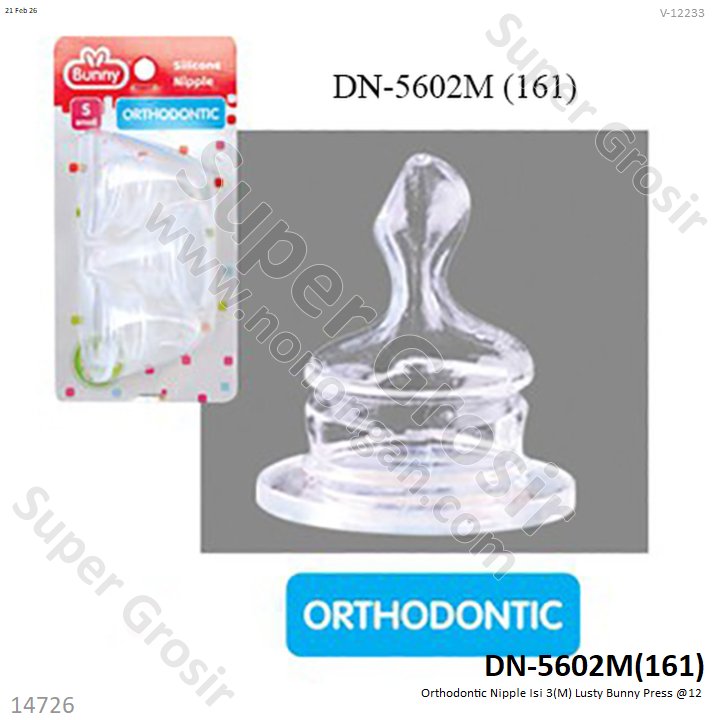 Orthodontic Nipple Isi 3(M) Lusty Bunny Press @12