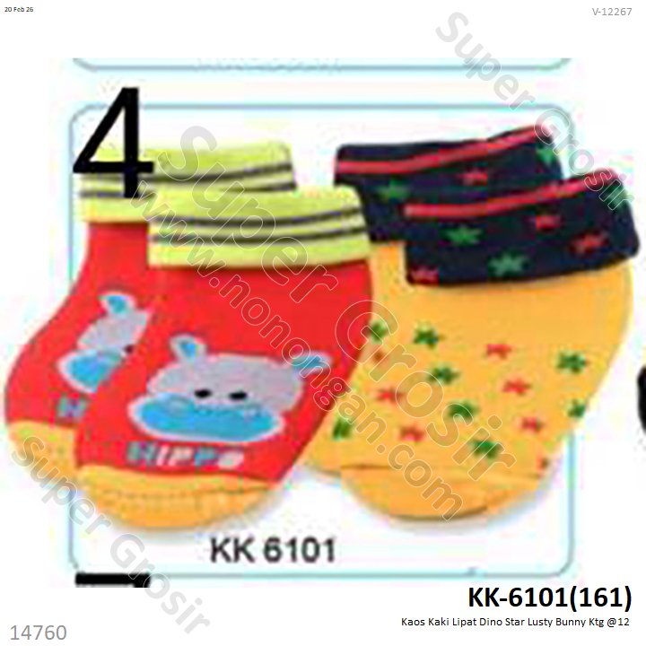 Kaos Kaki Lipat Dino Star Lusty Bunny Ktg @12
