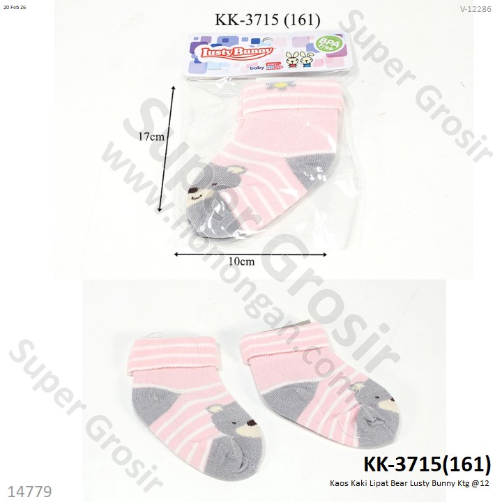 Kaos Kaki Lipat Bear Lusty Bunny Ktg @12