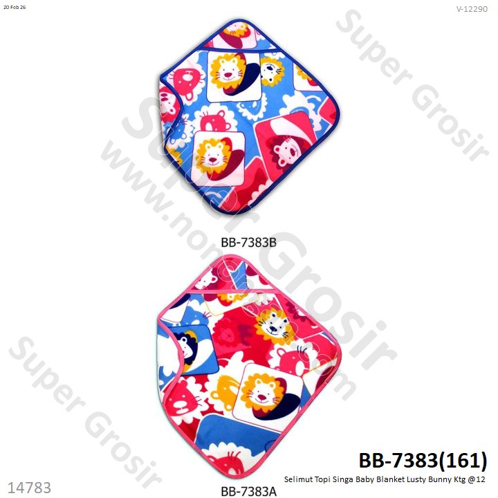 Selimut Topi Singa Baby Blanket Lusty Bunny Ktg  @12