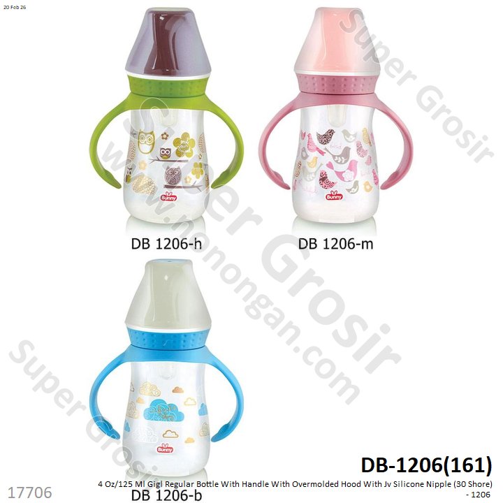 4 Oz/125 Ml Gigl Regular Bottle With Handle With Overmolded Hood With Jv Silicone Nipple (30 Shore) - 1206