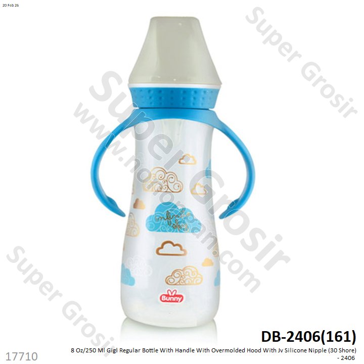 8 Oz/250 Ml Gigl Regular Bottle With Handle With Overmolded Hood With Jv Silicone Nipple (30 Shore) - 2406