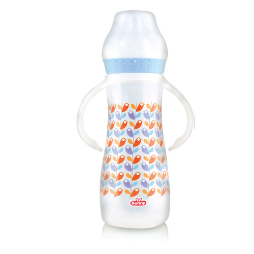 8Oz/ 250 Ml Gigl Regular Neck Bottle With Handle , Silicone Nipple (30 Shore) - 2407