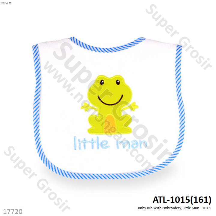 Baby Bib With Embroidery, Little Man - 1015