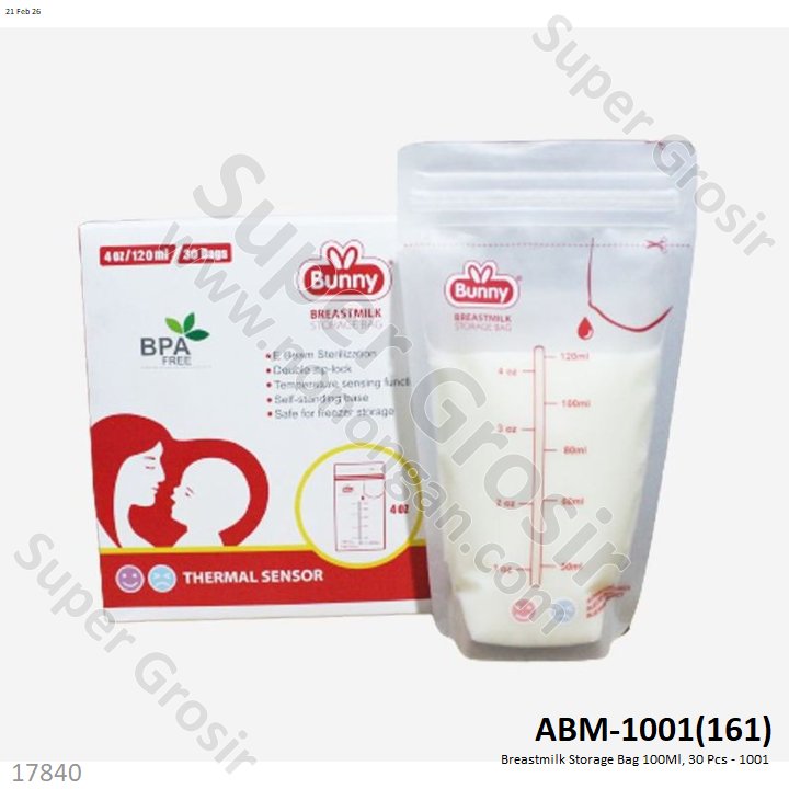 Breastmilk Storage Bag 100Ml, 30 Pcs - 1001