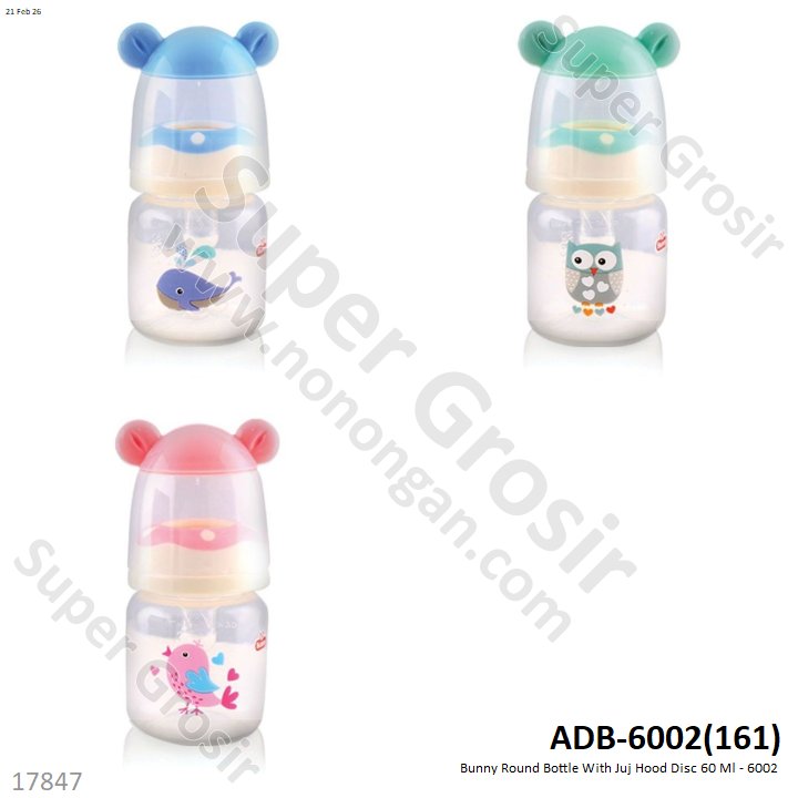 Bunny Round Bottle With Juj Hood Disc 60 Ml - 6002