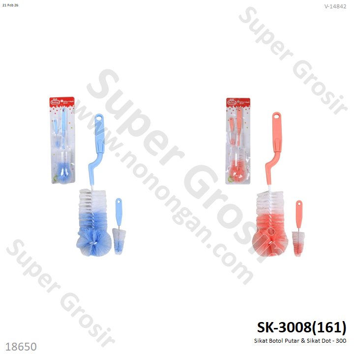 Sikat Botol Putar &amp; Sikat Dot - 3008