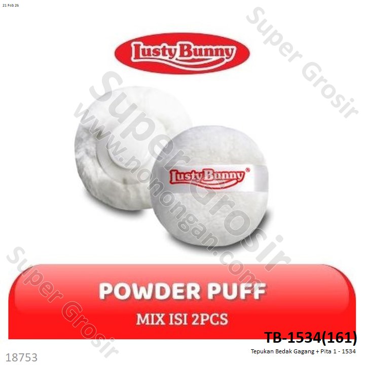 Tepukan Bedak Gagang + Pita Ktg